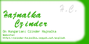 hajnalka czinder business card